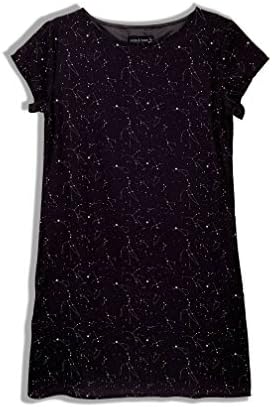LaVieLente Constellation A-Line Dress Novel, Futuristic and Astronomical Pattern with Short-Sleeved Design