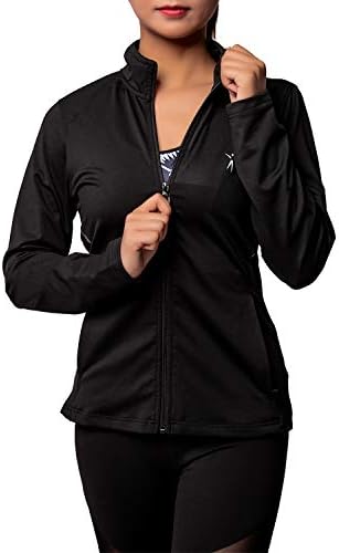 AOOTOOSPORT Women's Running Lightweight Full Zip Workout Track Jacket with Zipper Pockets