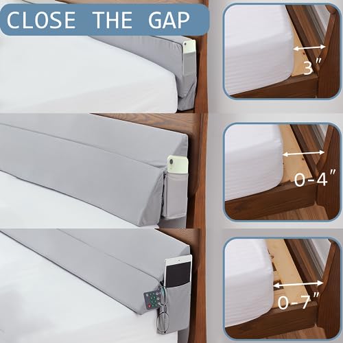 Limthe King Bed Wedge Pillow for Headboard,Adjustable Bed Gap Filler