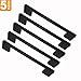 Southern Hills 5pc Matte Black Cabinet Pulls 3.75 inch (96mm) Black Handles for Cabinets, Kitchen Cabinet Handles Black - Dresser Pull, Matte Black Drawer Pulls, Vanity Cabinet Hardware, Door Pulls