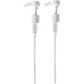 2-Pack Liter 33.8 oz Shampoo Conditioner Pump Dispenser | Fits Most Salon Brand Liter Size Bottles with a 1-inch Wide Opening | Not Compatible with Joico or Amika Bottles | White | by Geti Beauty