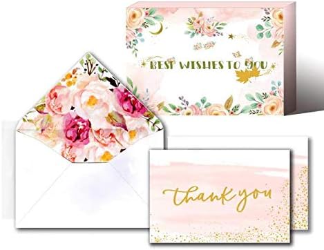 Amazon サンキューカード ギフトカード 感謝 ありがとう 誕生日 父の日 母の日 お礼 メッセージカード クラフト グリーティングカード 封筒付き シールステッカー付き 48枚セット 22枚セット 48 ポストカード 絵柄付はがき 文房具 オフィス用品