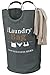 The Fine Living Co. Large 90L Printed Laundry Basket with Round Metal Handles, Large Freestanding Laundry Hamper, Collapsible and Portable Laundry Hampers Storage Bin 14