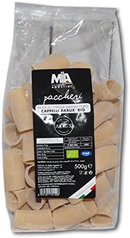 Paccheri of Organic Cappelli Akrux Durum Wheat Semolina (500gr) - 4 pack