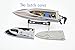Blomiky TKKJ H102 20MPH+ Racing White RC Boat 2.4Ghz 4CH High Speed Remote Control Boat for Pool Lake and River Extra 2 Battery H102