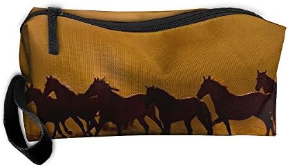 Wild Horse Zipper Receiving Package Makeup Bag Pencil Pen Case Makeup Bag Set For Unisex