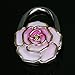 Folding Handbag Purse Bag Hanger Durable Table Hook Hang Holder Rose Flower Shape (Pink)