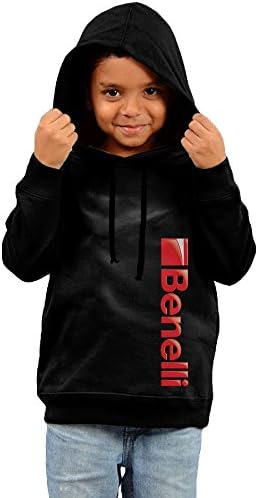 Doosweat Unisex Toddler Hooded Sweatshirt Benelli Logo Hoodie Black