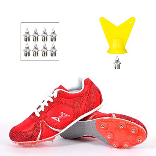 Stainless Steel Spikes 110pcs 1/4 Inch Length Pyramid Shoes Spike Replacements Stainless Steel Spikes with One Spike Wrench,Track and Cross Country Spikes Shoe Replacement Spikes for Sports Short Runn - Thumbnail 3