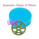 022ST Silicone Molds - Steampunk Gear Mold 20mm - Cake Decoration Bakeware Polymer Clay Sugarcraft Molds, Candy Mould Food Safe