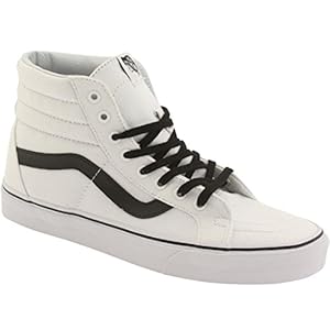 Vans Men Shoes SK8-Hi Reissue (Canvas) True White/Black Sneakers (13.0 Men/ 14.5 Women)