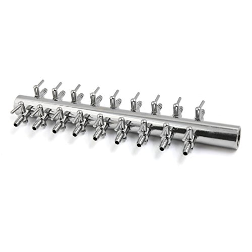 uxcell Stainless Steel Aquarium Fish Tank 18 Ways Air Flow Branch Lever Outlet Valve