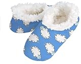 Snoozies Womens Tossed Sheep Cozy Fleece Lined Snoozies
