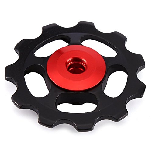 Promisen 11T Aluminium Jockey Wheel Upgraded RS Bearing Derailleur Pulley 11 Gear Guide Pulley (Black)