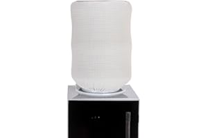 ZUYYON Water Dispenser Barrel Covers for 5 Gallon Water Bottle, Fabric Water Cooler Dust Proof Covers for Decor, Reusable Furniture Standard Cover Protector For Home, Office (White)