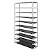 Blissun 10 Tiers Shoe Rack Shoe Storage Organizer Cabinet Tower with Nonwoven Fabric cover , Black
