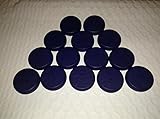 Dark Blue Crokinole Discs - 14 Wooden Dark Blue Crokinole Discs