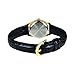 Casio Women's LTP1094Q-1A Black Leather Quartz Watch with Black Dial