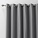 Best Home Fashion Wide Width Thermal Insulated Blackout Curtain - Antique Bronze Grommet Top - Grey - 100