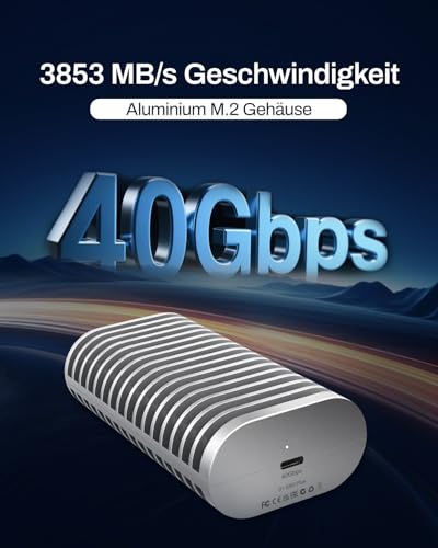 TERRAMASTER D1 SSD Plus 40Gbps M.2 NVMe SSD Gehäuse - Aluminium M.2 Gehäuse USB Typ-C, Kompatibel mit USB 4/3.2/3.1/3.0/2.0, Thunderbolt 5/4/3, Mobile App für Datensicherung inklusive (Diskless) thumbnail 2