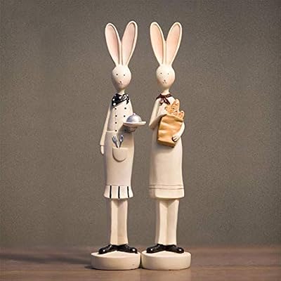 Rabbit Waiter Statue Set Resin Animal Sculpture Artwork Home Table Cabinet Art Decor Modern Desktop Figurines Office Car Decoration Amazon Ae