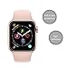[2-Pack] Apple Watch Serie 4 44MM Screen Protector, EcoPestuGo [9H Hardness] [Anti-Scratches] [Anti-Fingerprint] Tempered Glass Screen Protector Film Compatible Watch Serie 4 44MM [Black]