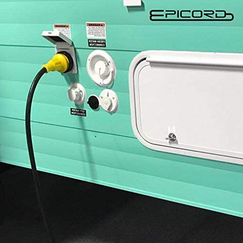 EPICORD RV Trailer Extension Cord 30Amp Male with Grip Handle to 30Amp Female with Twist Lock Connector Adapter, 25Feet, 125V/250V