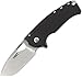 CRKT Batum EDC Folding Pocket Knife: Outdoor Everyday Carry, Satin Blade with Finger Choil, Thumb Slot Open, Frame Lock Stainless Handle, Reversible Pocket Clip 5453