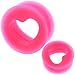 Pair 2g (6mm) to 15/16 (24mm) Heart silicone flesh tunnels ear plugs MoDTanOiz
