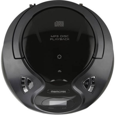 Memorex-Bluetooth-CDAMFMMP3-Flexbeats-Portable-Boombox-with-Digital-Display-Aux-Input-MP3451Blk-Black