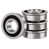 XiKe 4 Pack Flanged Ball Bearing ID 5/8" x OD 1-3/8", Lawn Mower, Wheelbarrows, Carts & Hand Trucks Wheel Hub for Suitable, Replacement for Snapper, Stens, JD, Snapper, MTD, Marathon & AYP Etc.