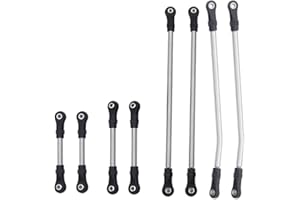 FACCNOY LCG Girder Frame Stainless Steel Linkage Link Rod Rod End for 1/10 RC Crawler Axial SCX10 II III TRX4 Capra 1.9 LCG Rails Chassis Kit (for Capra 1.9)