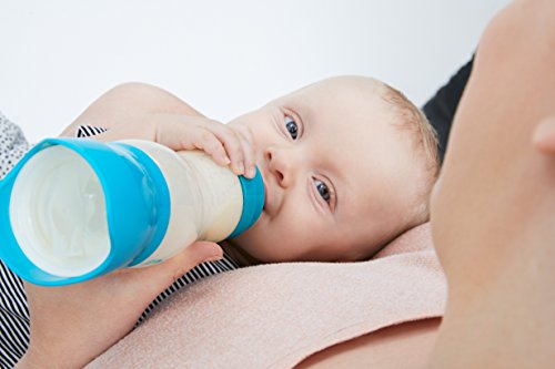 b.box Baby Bottle + Dry Formula Dispenser | Color: Aqua Groove | 8 oz. | BPA-Free| Phthalates & PVC Free | Dishwasher Safe