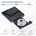 MosKee USB 3.0 USB-C Portable External CD DVD Drive, Black, for Laptop/MacBook/iMac/Desktop, Windows/Linux/Mac OS