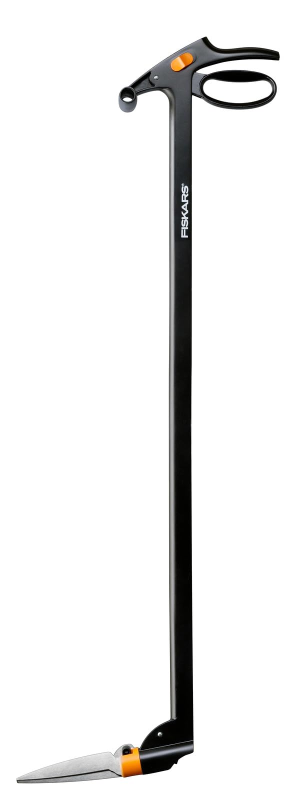 Fiskars Servo-System Grass Shears, Long GS46, With Servo-System, Length: 100 cm, Steel Blades/Plastic Handle, Black/Orange, 1000590