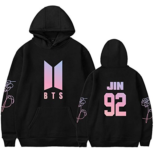 Kpop BTS Love Yourself Her Tear Hoodie Suga V Jin Jimin Sweater Jacket Pullove L Black JIN