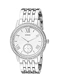GUESS Women's U0573L1 Classic Silver-Tone Watch with Genuine Crystals