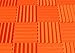 Soundproofing Acoustic Studio Foam - Orange Color - Wedge Style Panels 12”x12”x2” Tiles - 4 Pack