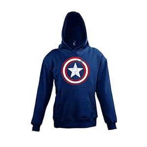 TRVPPY Kinderhoodie hoodie model Vintage Captain America maat 4-12 jaar in vele kleuren