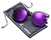 WODISON Womens UV400 Protected Classic Mirrored Lens Clear Frame Sunglasses