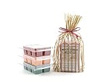 Cabin Retreat 3pk Melty Cube Scented Wax Melts: Fresh Balsam (#1 Seller for 13 years -evergreen), Cedarwood Vanilla, Log Cabin (blend of fresh evergreens, pinecone and cinnamon). 3.2 oz each