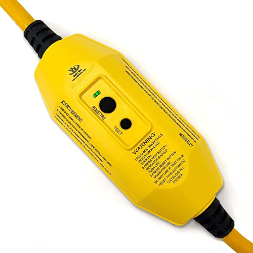 100ft GFCI 12/3 Heavy Duty 3Outlet SJTW Indoor / Outdoor Yellow
