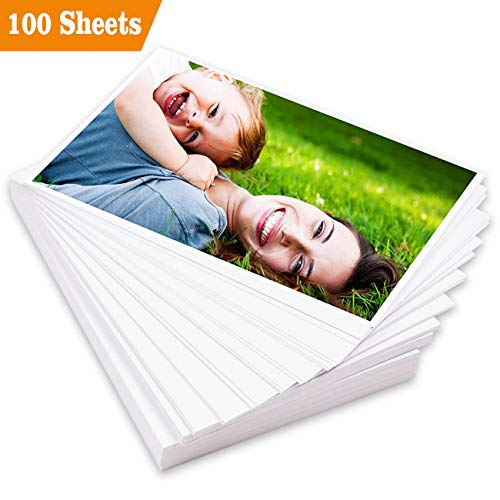 HeCloud 100 Sheets 4"x 6" High Glossy photographic Paper Waterproof Professional Photo Paper Works with All Inkjet Printers 230gsm