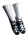 Diamonte Ankle Arch Support Poodle Socks for Irish Dancing -Radiant White with Seamless Toe by Celtic Creation (Large)