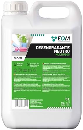 EQM - ECO-111 - Desengrasante Neutro Todo en Uno - 5L - Potente, Seguro y Respetuoso con Todas las Superficies - Hogar, Industria, Vehículos, Barcos, Hoteles, etc