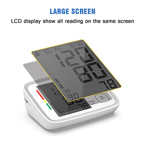 TENKER Home Blood Pressure Monitor- 2 Users &180 Storage with Large Cuffs, FDA Certified