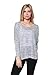 Free to Live Women's Striped Side Slit Lightweight Sweater Top Made in USA