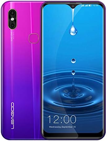 LEAGOO M13 Smartphone, 6.1" 19:9 4G LTE Unlocked SIM-Free Mobile Phone, Android 9.0 Quad Core 4GB+32GB, Dual Camera 8MP+2MP+5MP, Dual SIM, Fingerprint ID, Face ID, Twilight