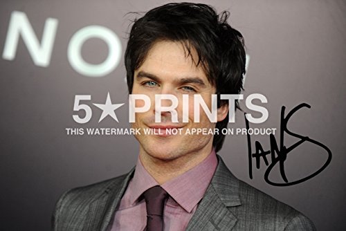 5 Star Prints Ian Somerhalder Poster Photo 12x8 Signed PP The Vampire Diaries Autograph Print Style B