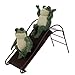 Trenton Gifts Frogs on a Slide Lawn Ornament, Yard Decoration, Outdoor Decor